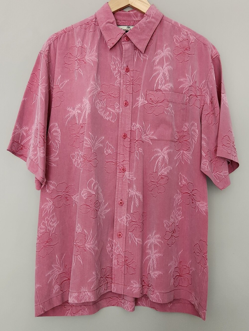 Tommy Bahama Hibiscus Palm Tree Printed Button Down